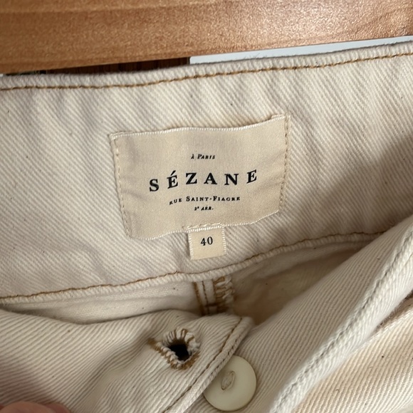 Sezane Austin high waist carrot jeans with belt - Picture 3 of 5